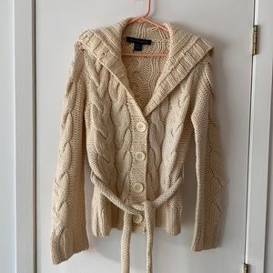 French Connection cream chunky cardigan- Medium